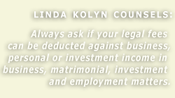 Legal Quotes and Counsel From Linda Kolyn.